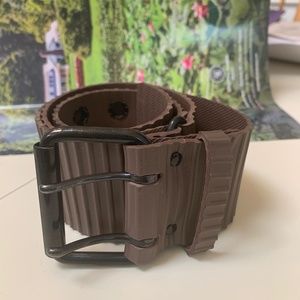 Vintage Rubber Belt 1980s Punk New Wave Omega Small